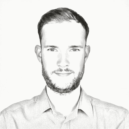 Gezeichnetes Porträt von Florian Döhnert-Breyer, Unternehmer und Krypto-Investor aus Berlin